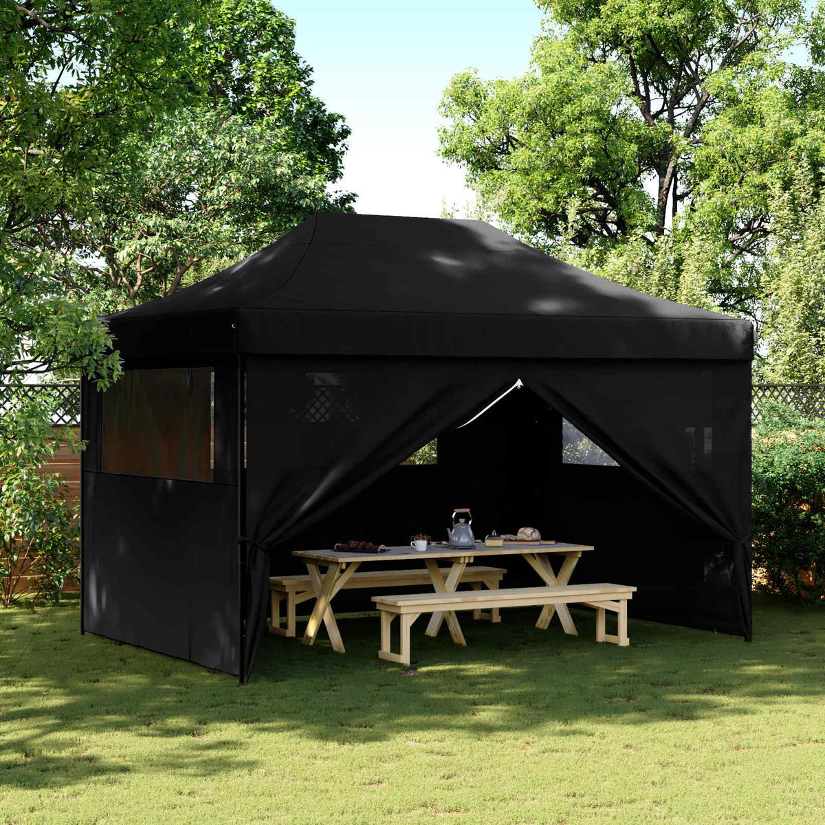 Party Tent 279 x 410 x 315 cm Sort Oxford stof