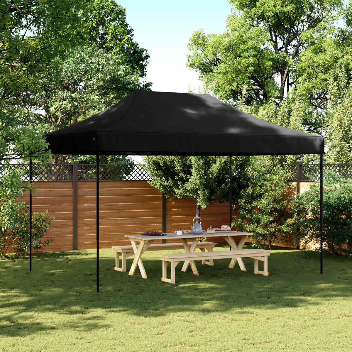 Party Tent 292 x 440 x 315 cm Sort Oxford stof