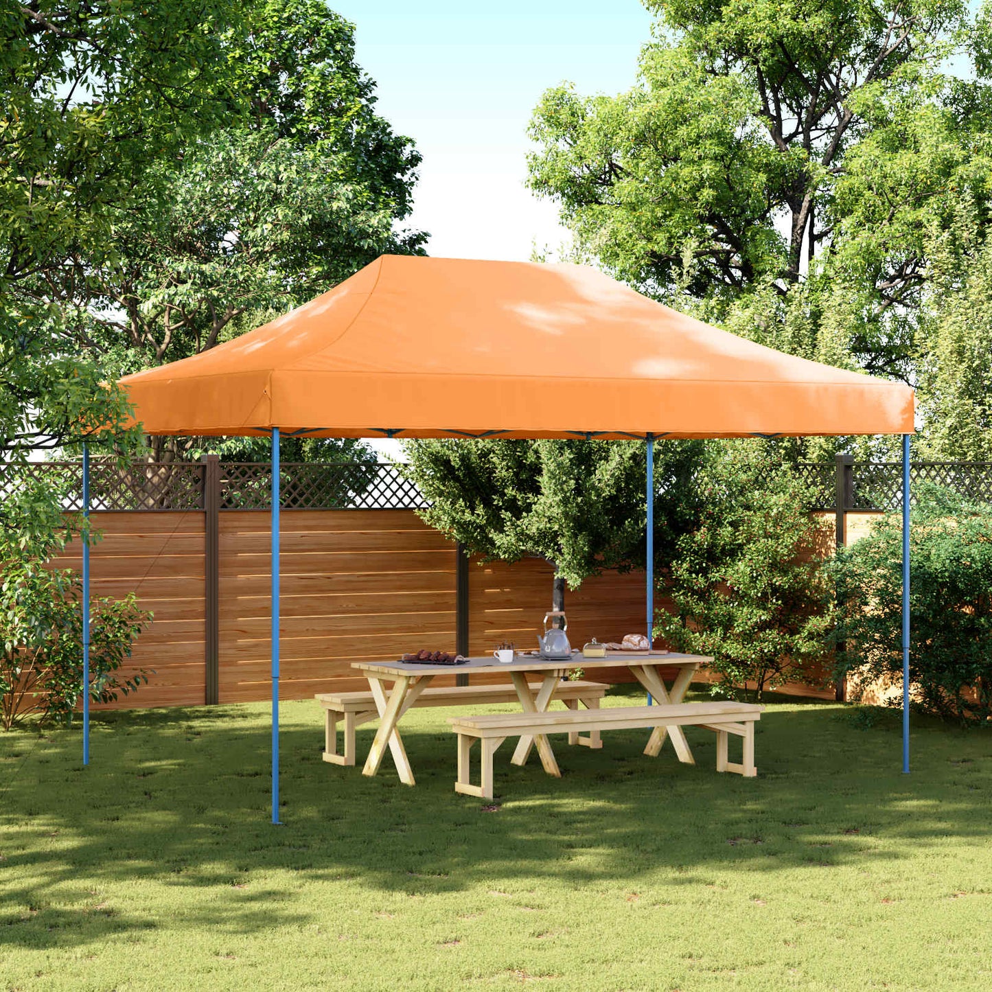 Party Tent 292 x 440 x 315 cm Orange Oxford stof