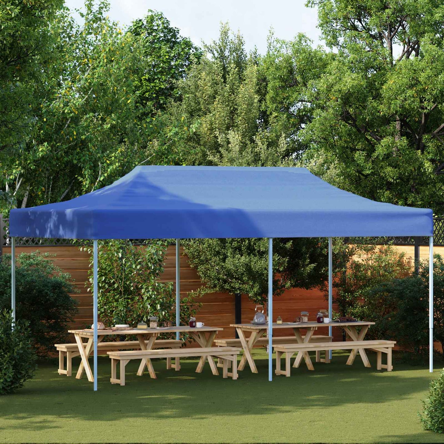 Party Tent 291 x 580 x 315 cm Blå Oxford stof