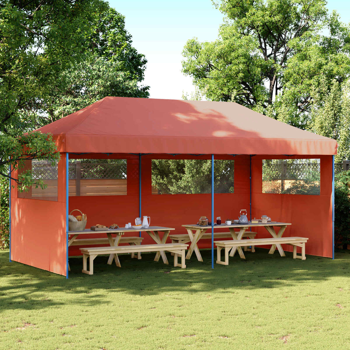 Party Tent 292 x 580 x 315 cm Terrakotta Oxford stof