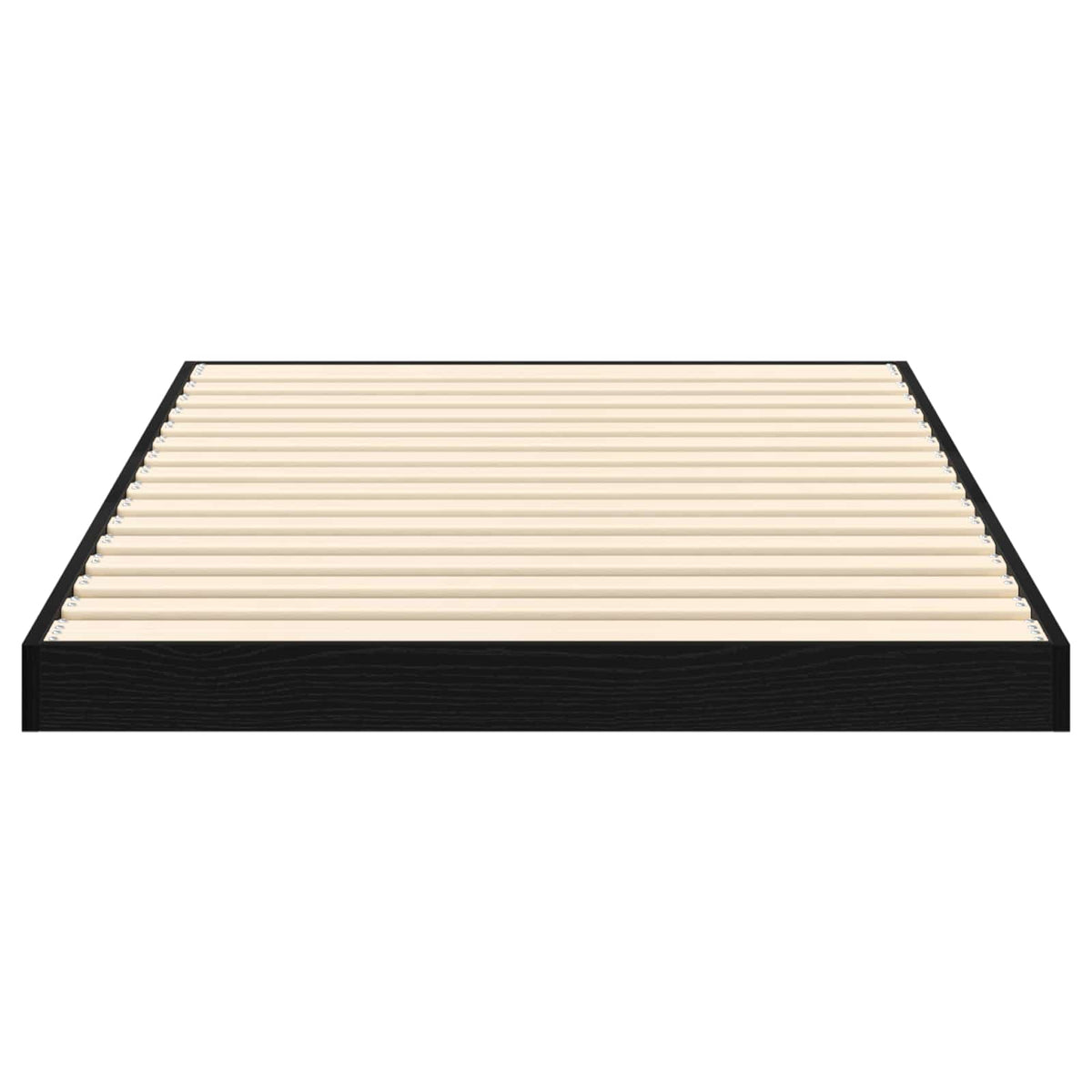 Gulv seng ramme Sort eg 75 x 190 cm Konstrueret træ