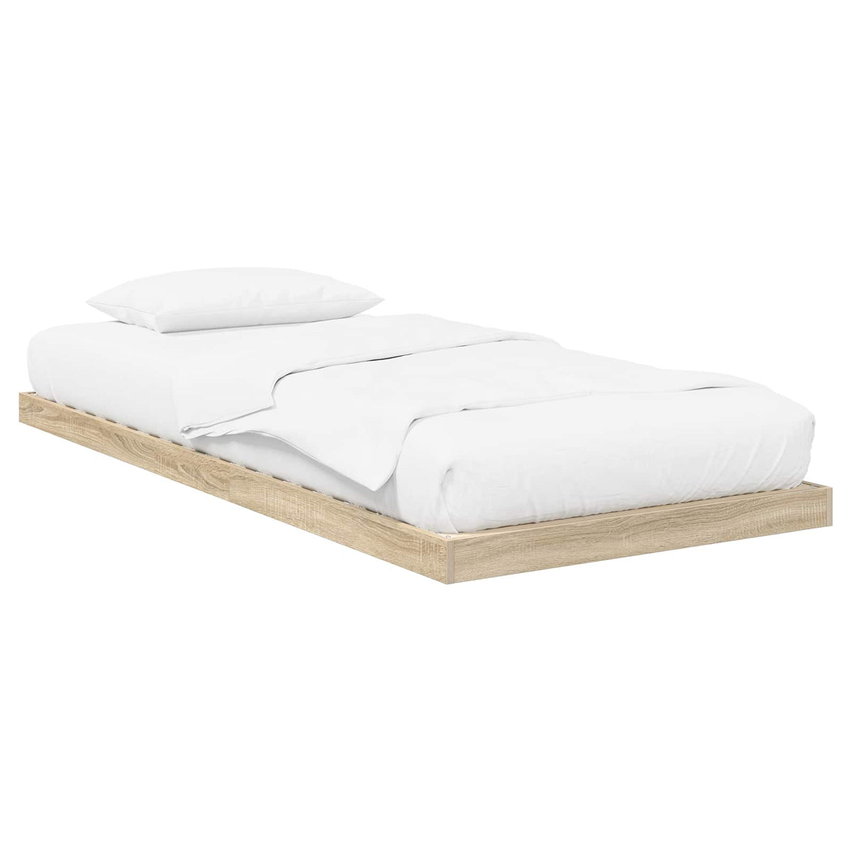 Gulv seng ramme Sonoma 75 x 190 cm Konstrueret træ