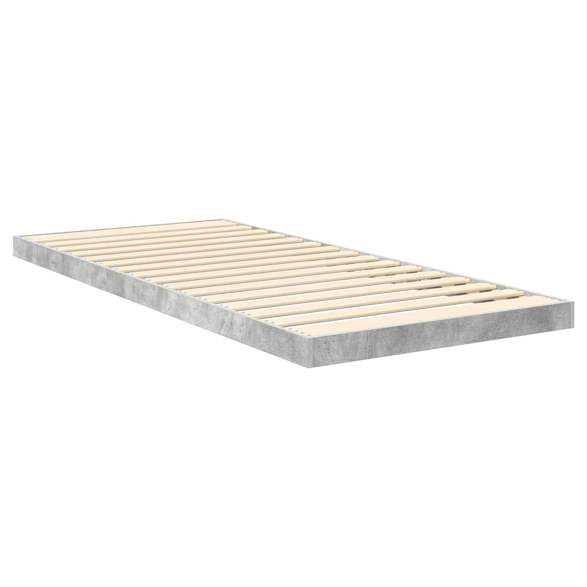 Gulv seng ramme Beton Grå 75 x 190 cm Konstrueret træ