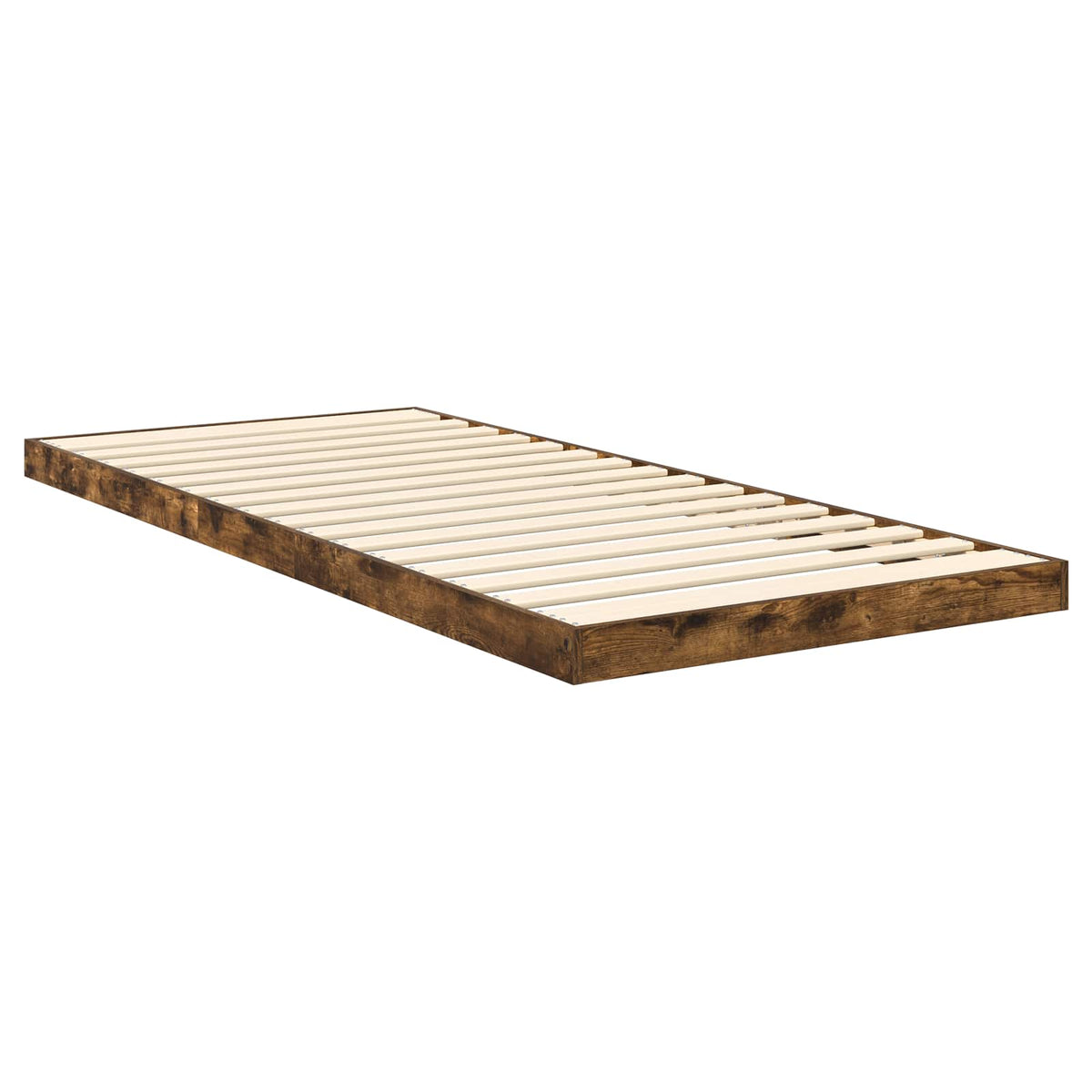 Gulv seng ramme Røget eg 75 x 190 cm Konstrueret træ
