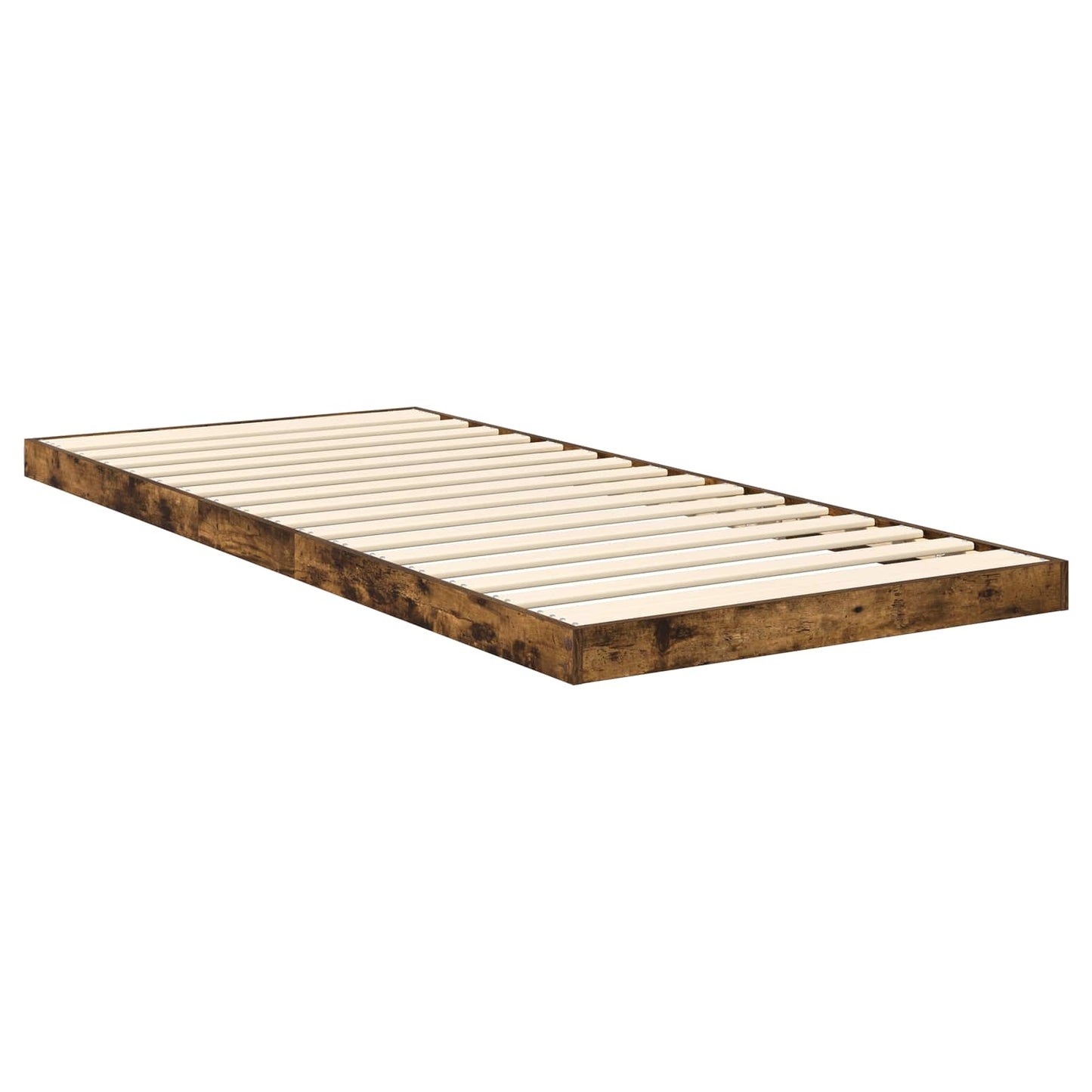 Gulv seng ramme Røget eg 75 x 190 cm Konstrueret træ