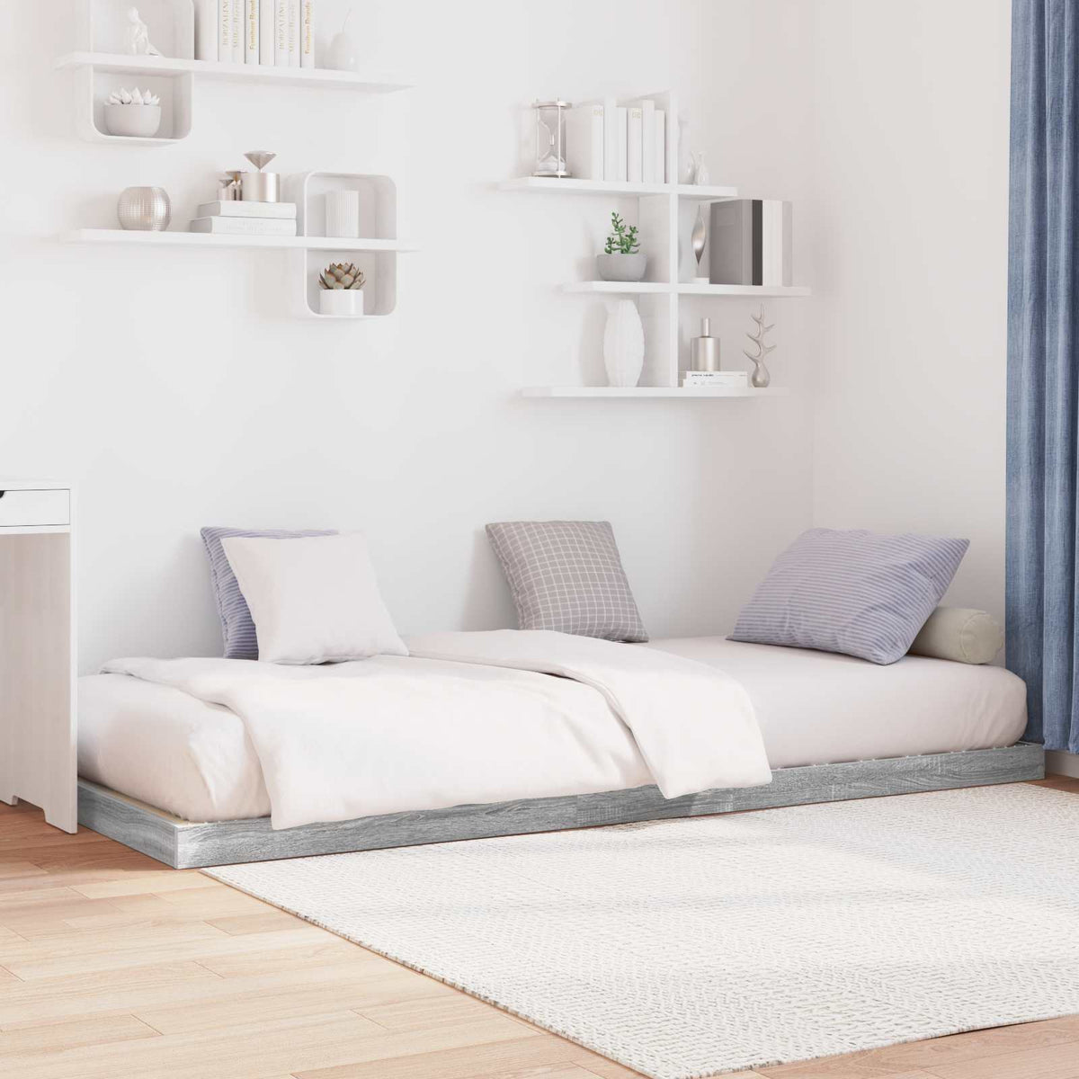 Gulv seng ramme Sonoma 75 x 190 cm Konstrueret træ