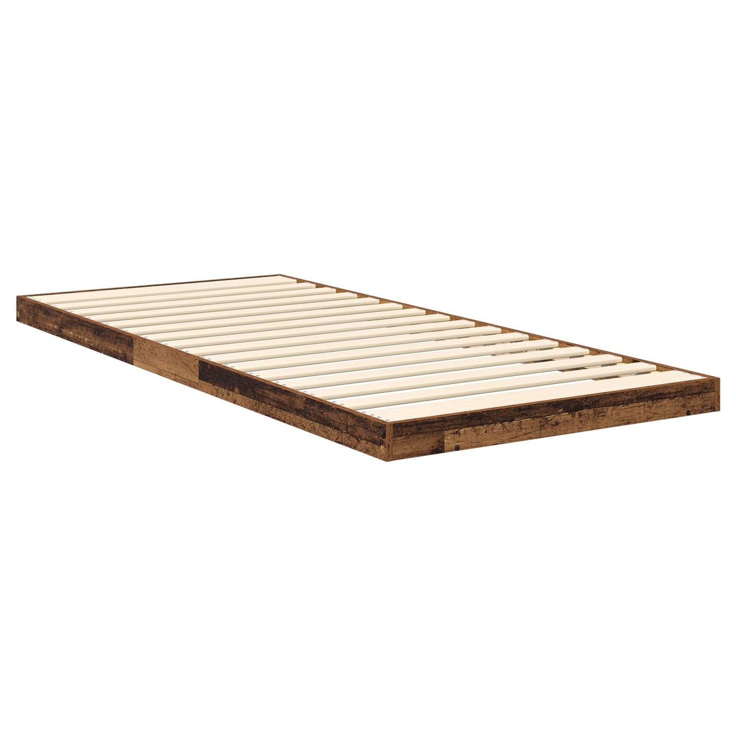 Gulv seng ramme Gammelt træ 75 x 190 cm Konstrueret træ