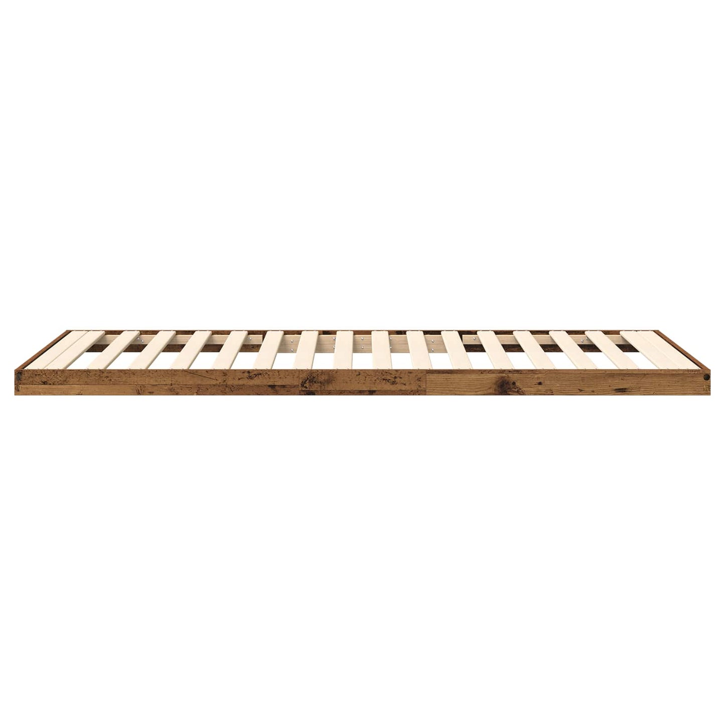 Gulv seng ramme Gammelt træ 75 x 190 cm Konstrueret træ