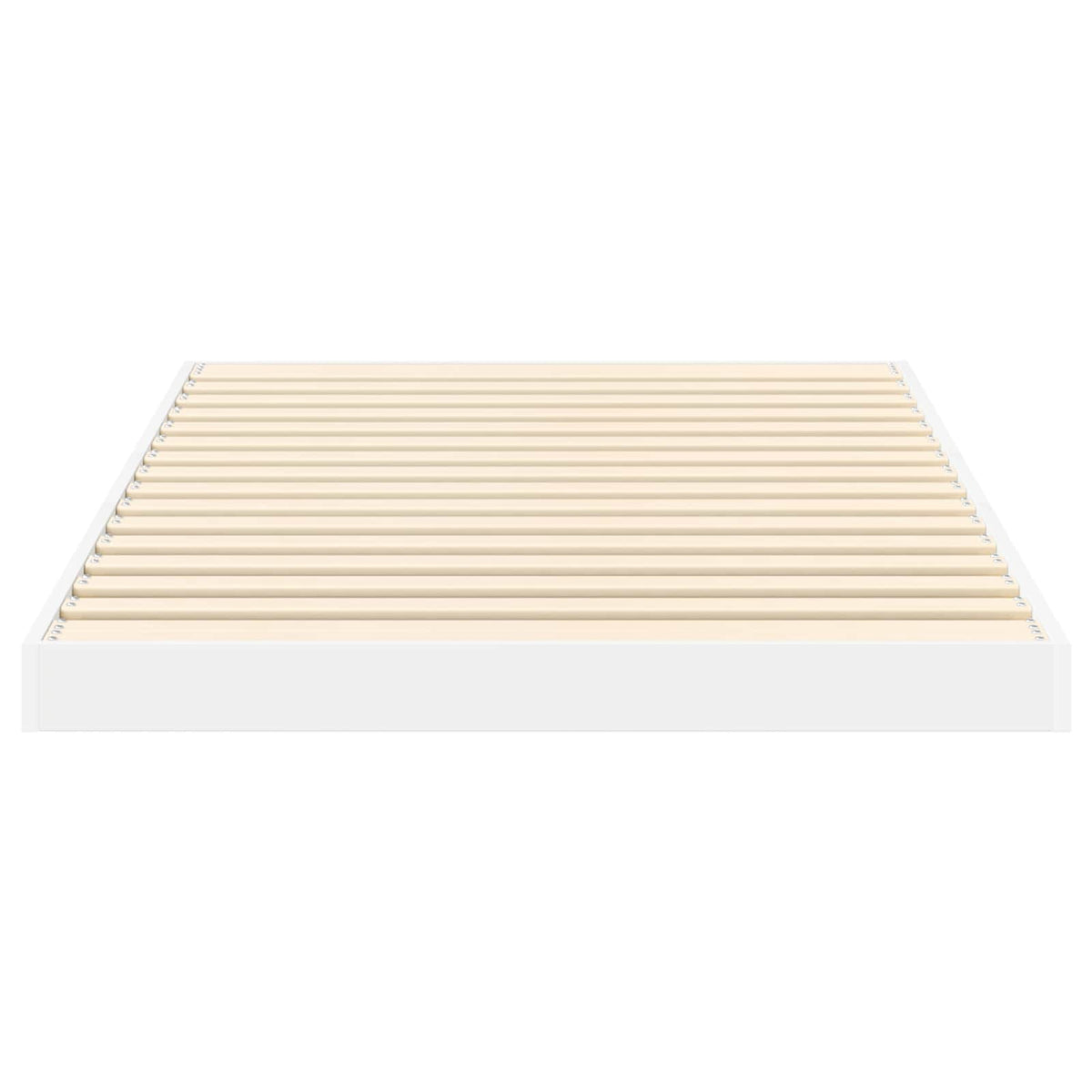 Gulv seng ramme Hvid 80 x 200 cm Konstrueret træ