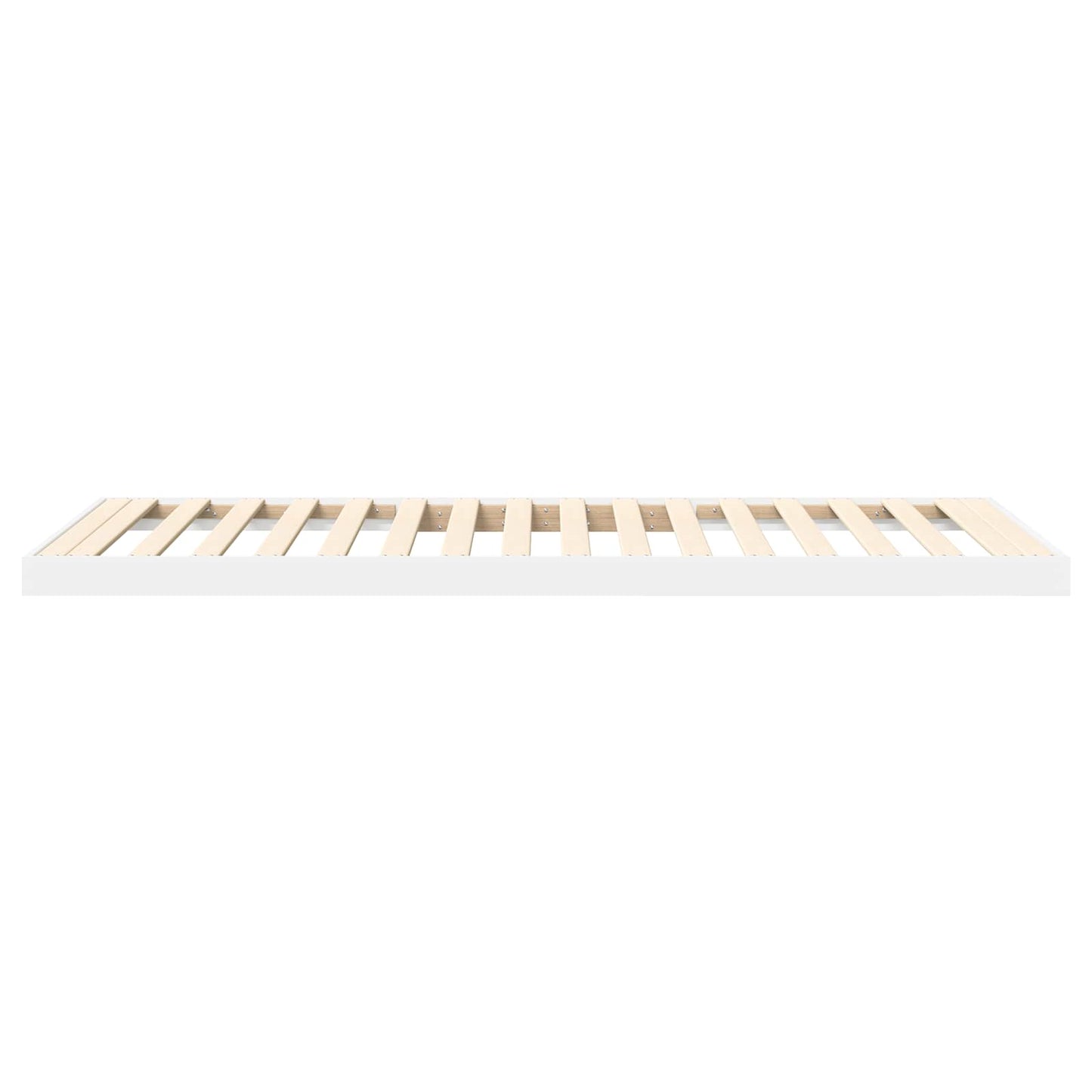 Gulv seng ramme Hvid 80 x 200 cm Konstrueret træ