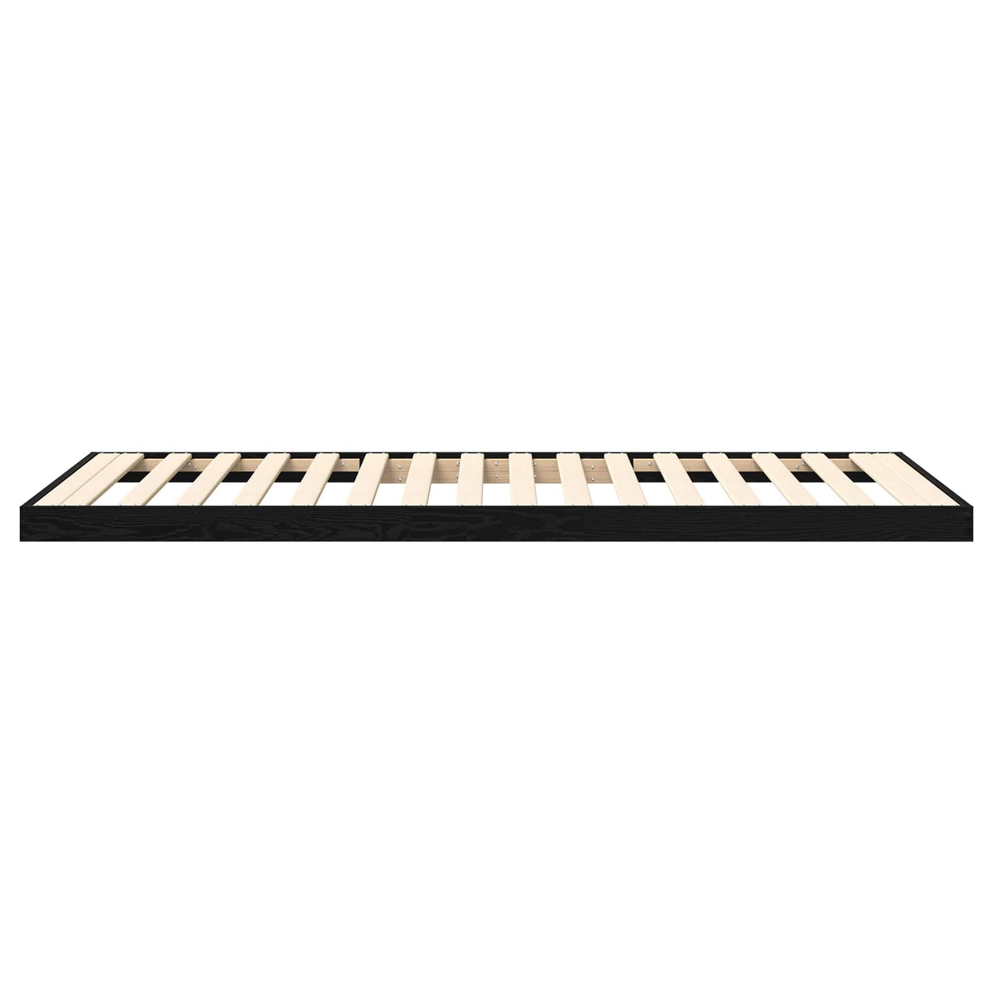 Gulv seng ramme Sort eg 80 x 200 cm Konstrueret træ