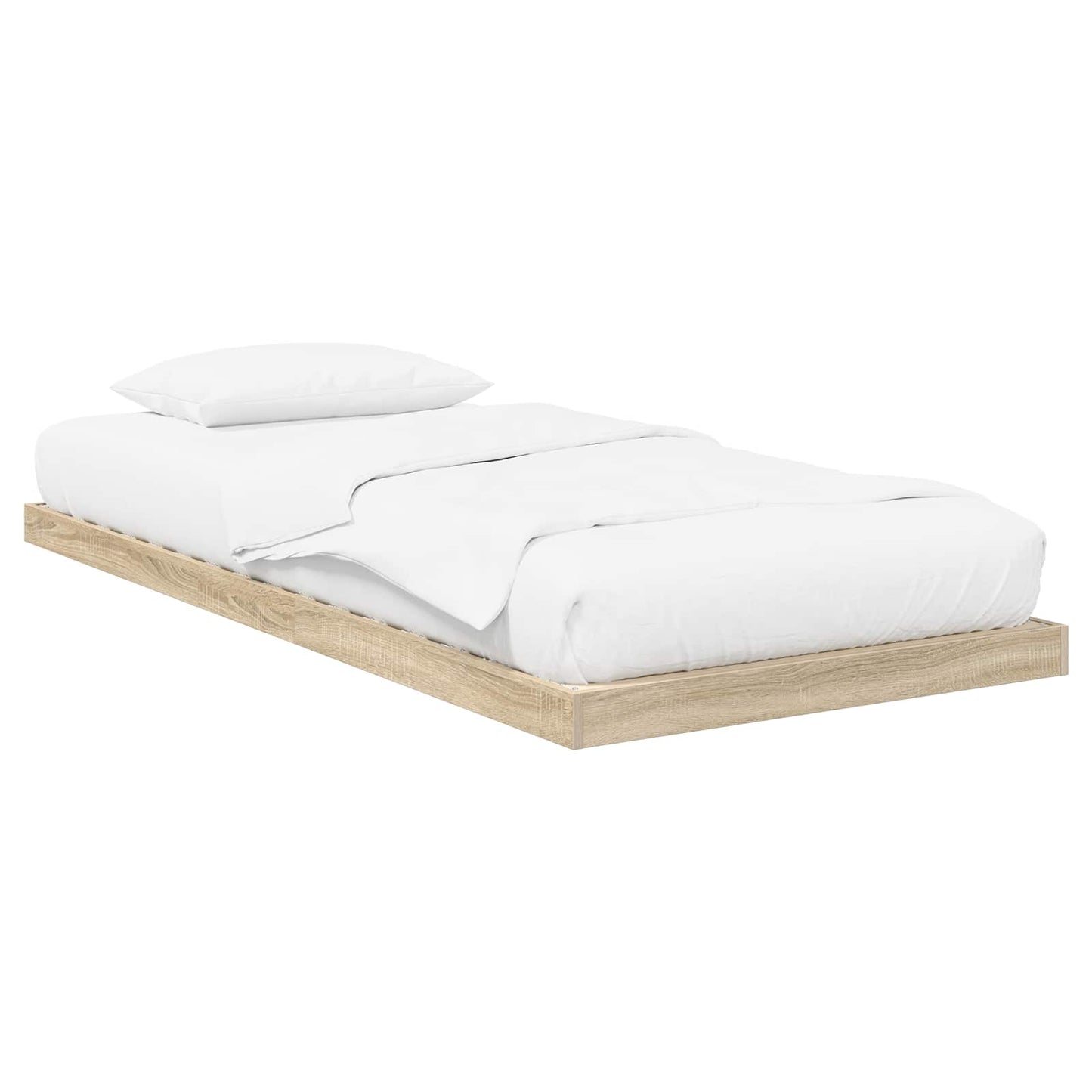 Gulv seng ramme Sonoma eg 90 x 200 cm Konstrueret træ