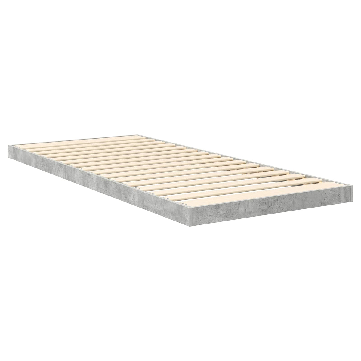 Gulv seng ramme Beton Grå 90 x 200 cm Konstrueret træ