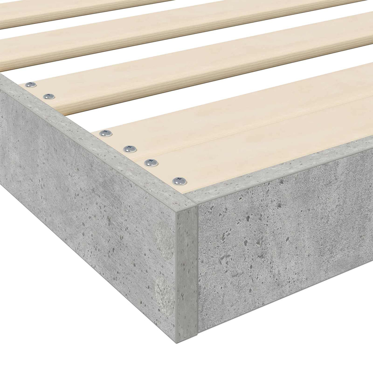 Gulv seng ramme Beton Grå 100 x 200 cm Konstrueret træ