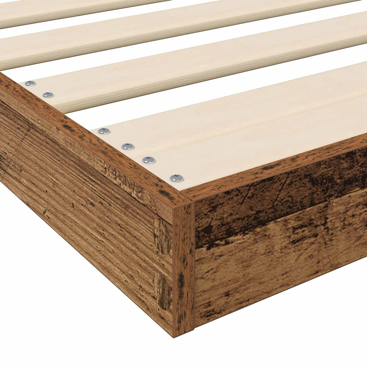 Gulv seng ramme Gammelt træ 100 x 200 cm Konstrueret træ