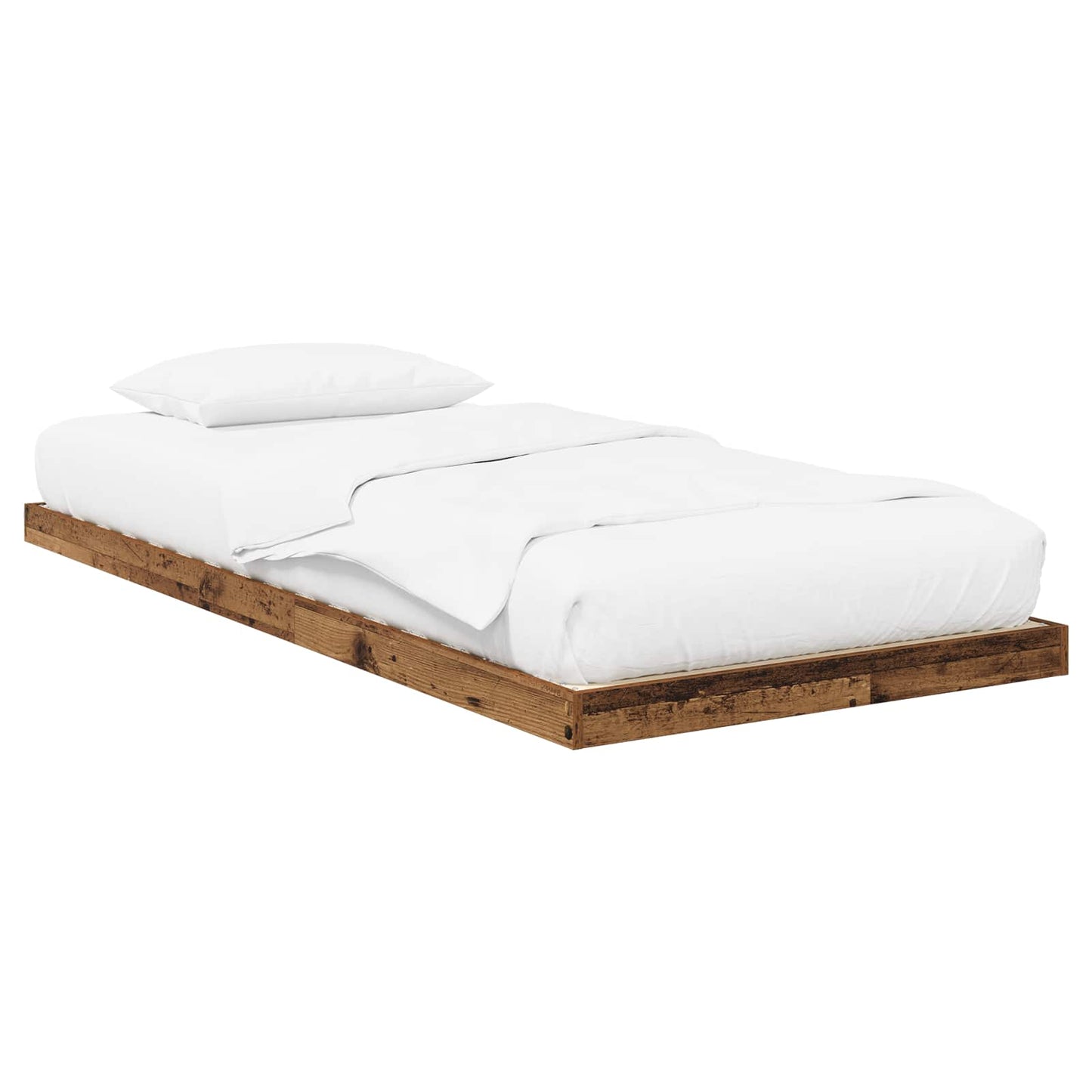 Gulv seng ramme Gammelt træ 100 x 200 cm Konstrueret træ