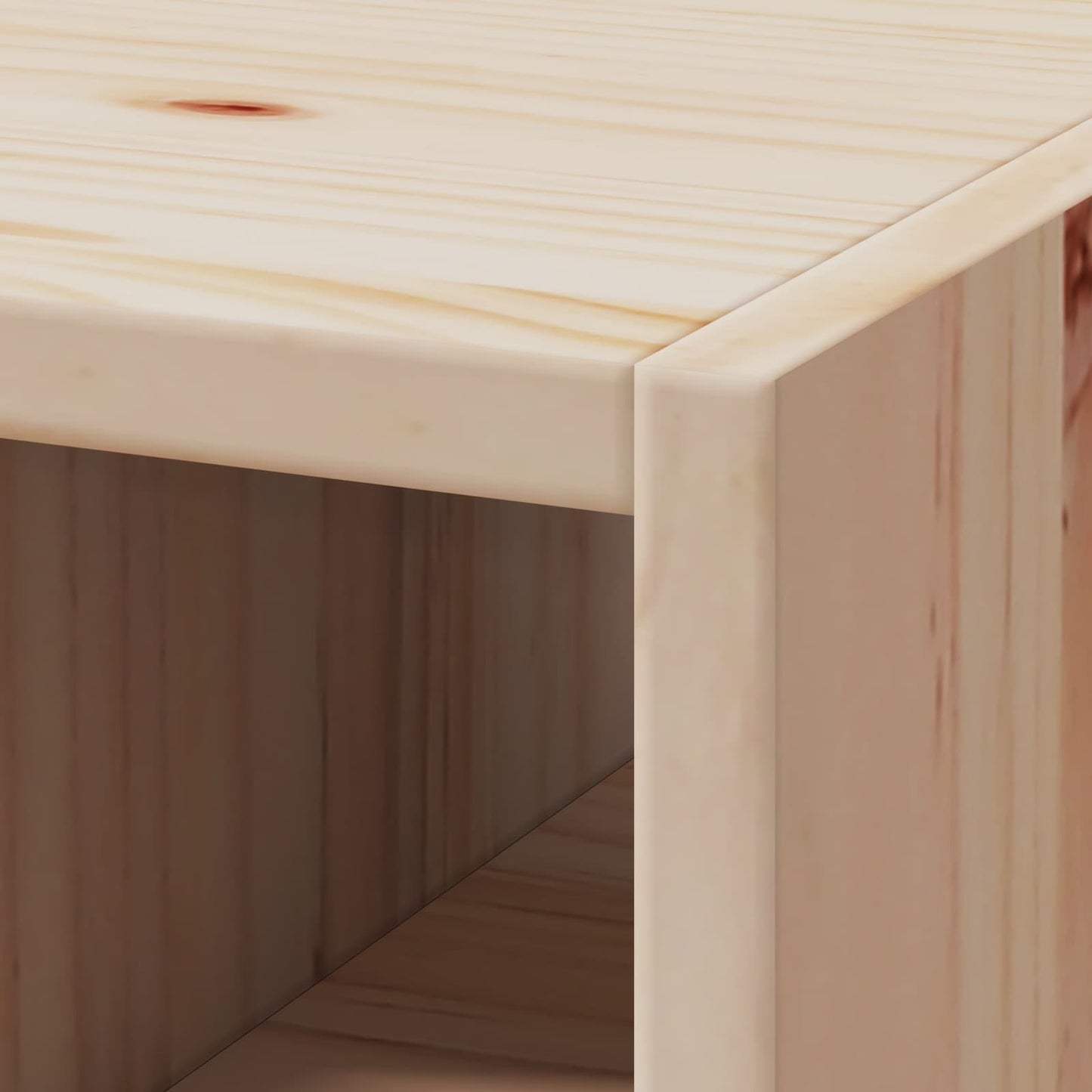 Vinfad 2 stk. Naturfarvet 56 x 25 x 56 cm Massiv fyrretræ