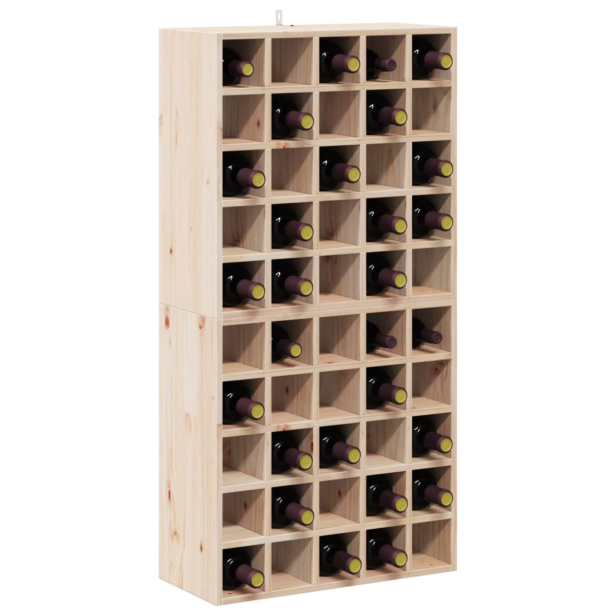 Vinfad 2 stk. Naturfarvet 56 x 25 x 56 cm Massiv fyrretræ
