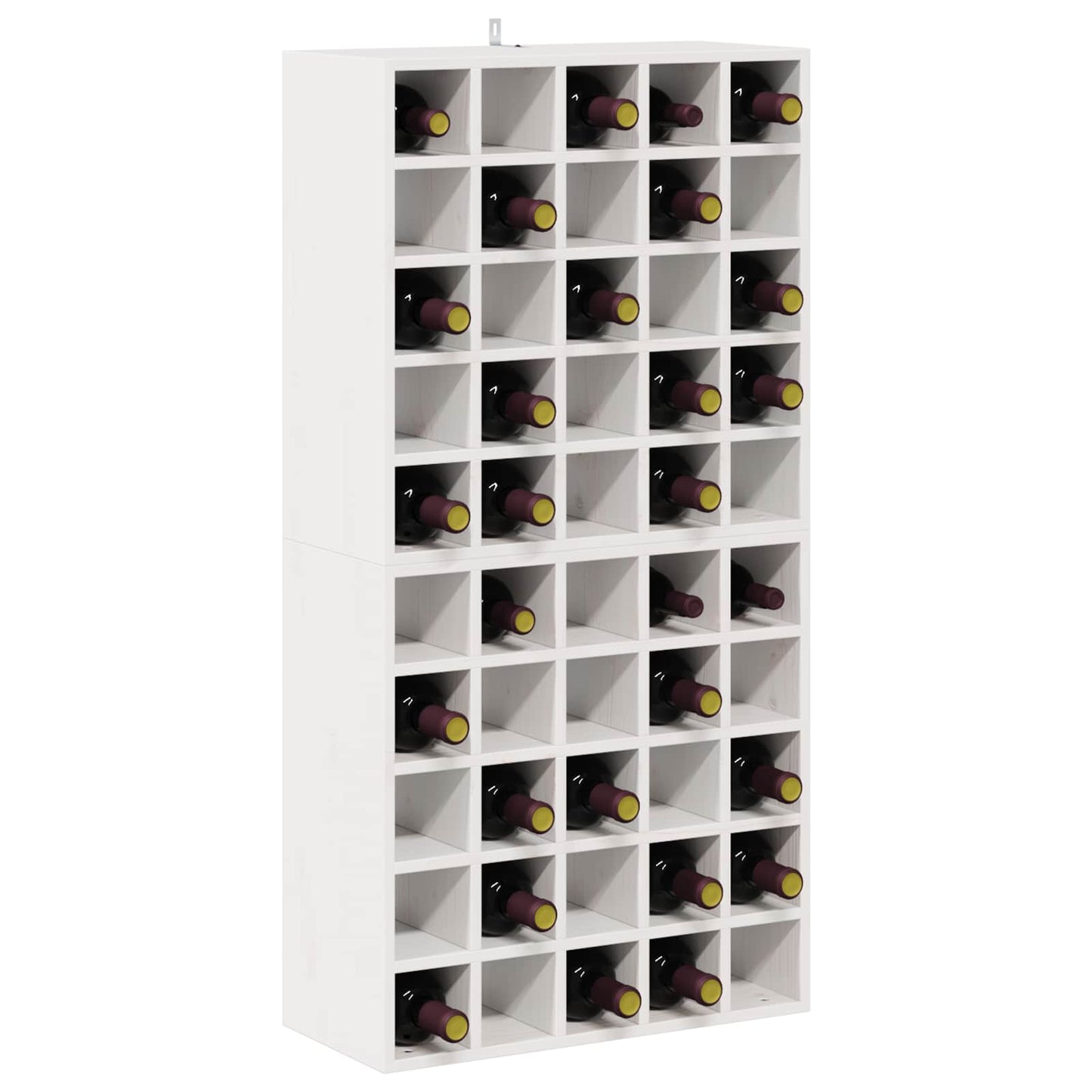 Vinfad 2 stk. Hvid 56 x 25 x 56 cm Massiv fyrretræ