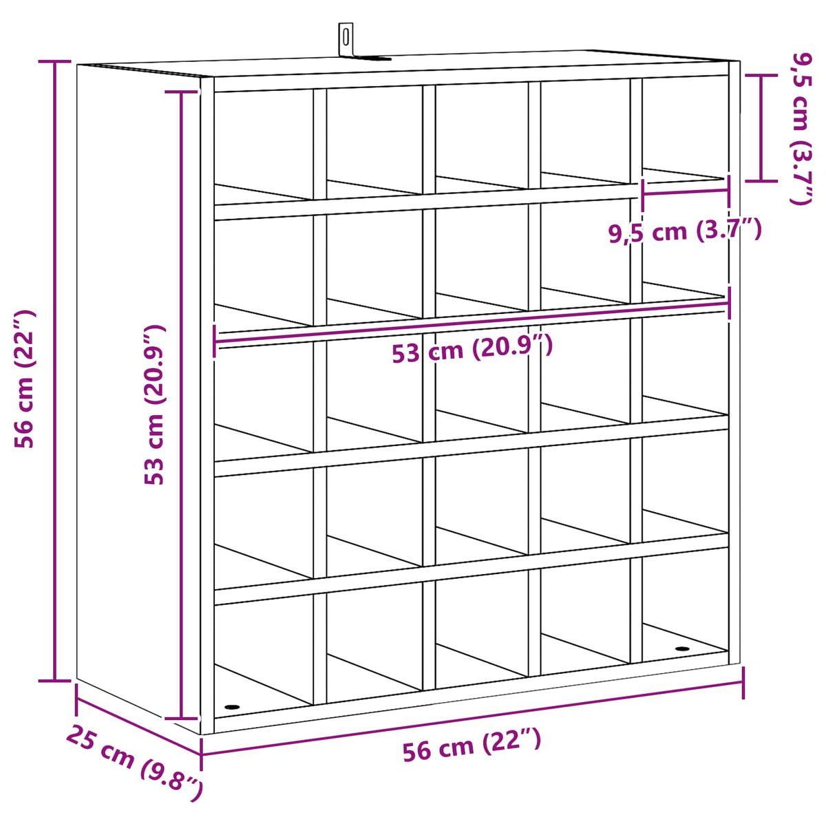 Vinfad 2 stk. Hvid 56 x 25 x 56 cm Massiv fyrretræ