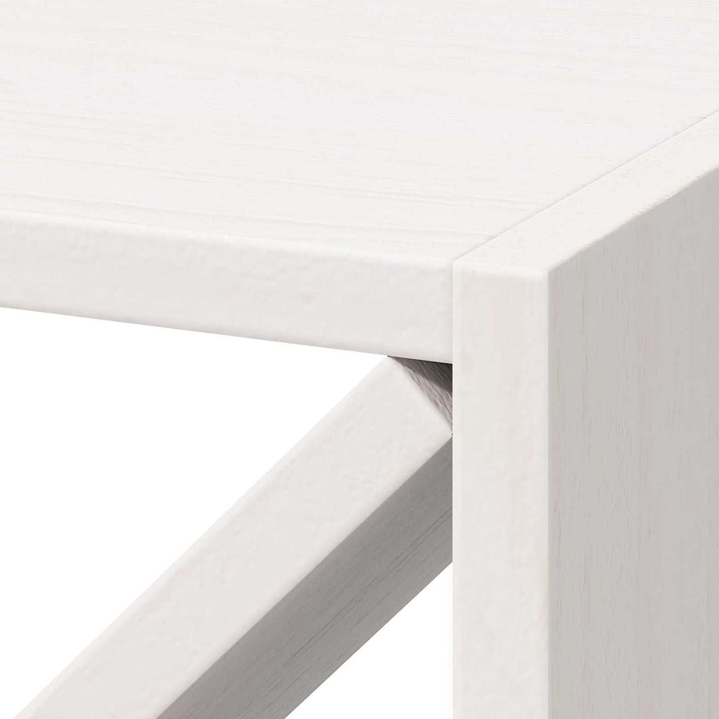 Vinfad 2 stk. Hvid 62 x 25 x 62 cm Massiv fyrretræ