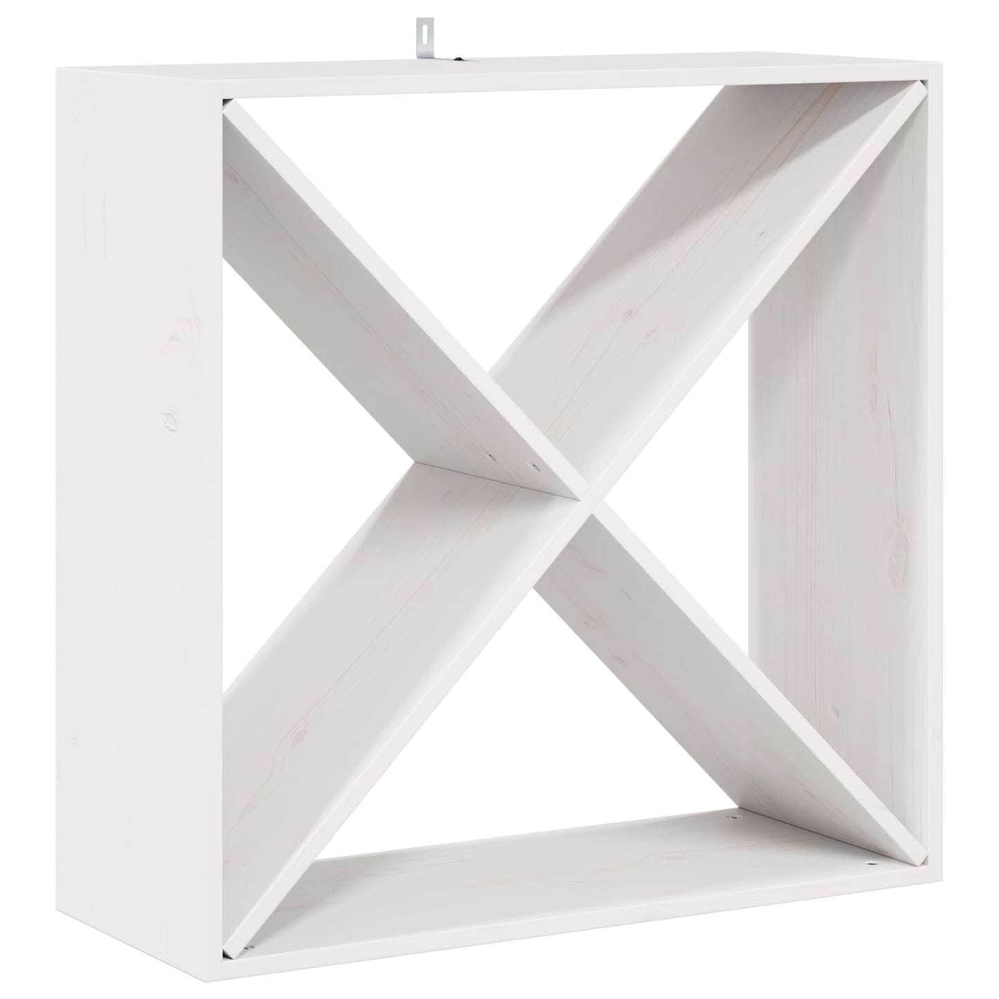 Vinfad 2 stk. Hvid 62 x 25 x 62 cm Massiv fyrretræ