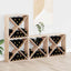 Vinfad 4 stk. Naturfarvet 62 x 25 x 62 cm Massiv fyrretræ