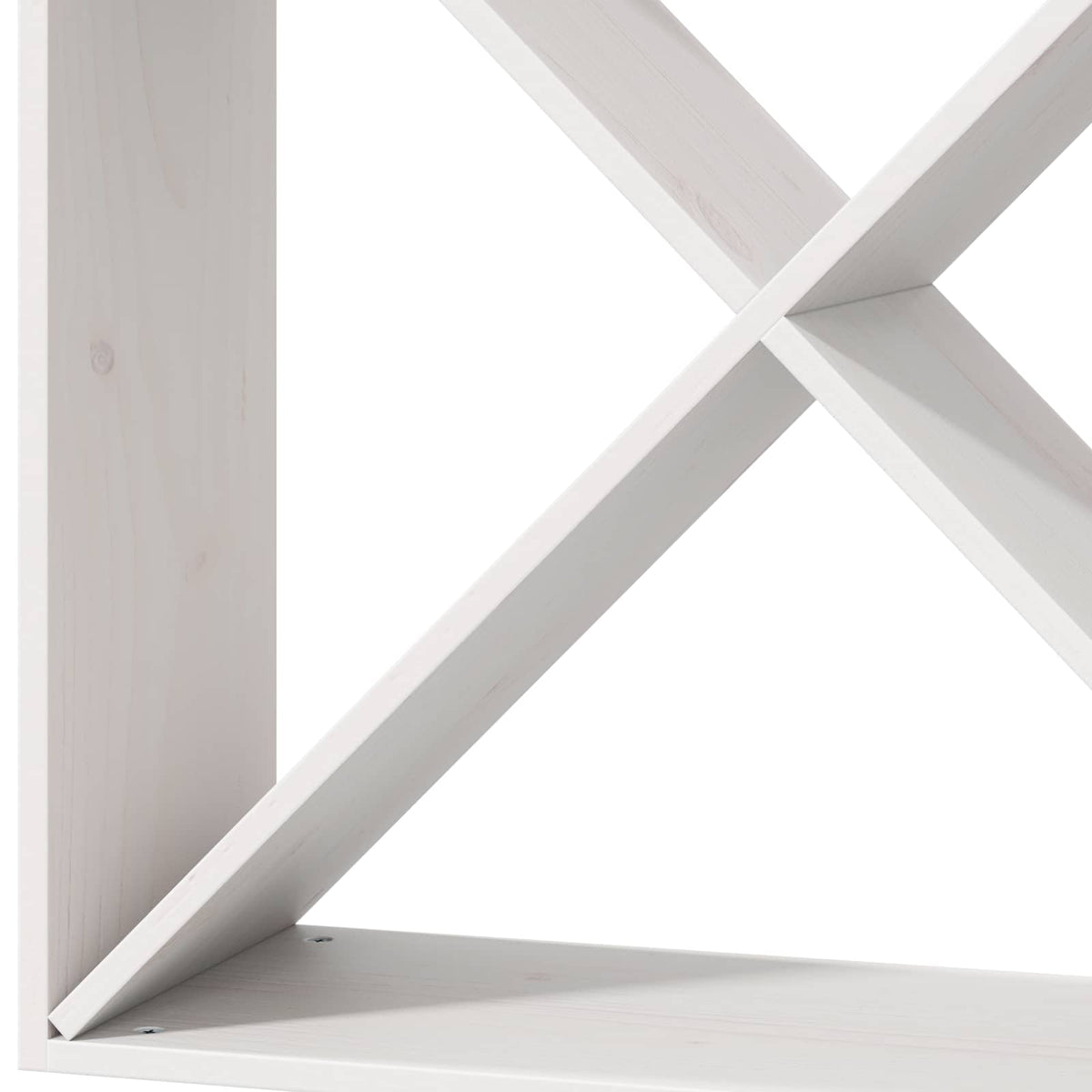 Vinfad 4 stk. Hvid 62 x 25 x 62 cm Massiv fyrretræ