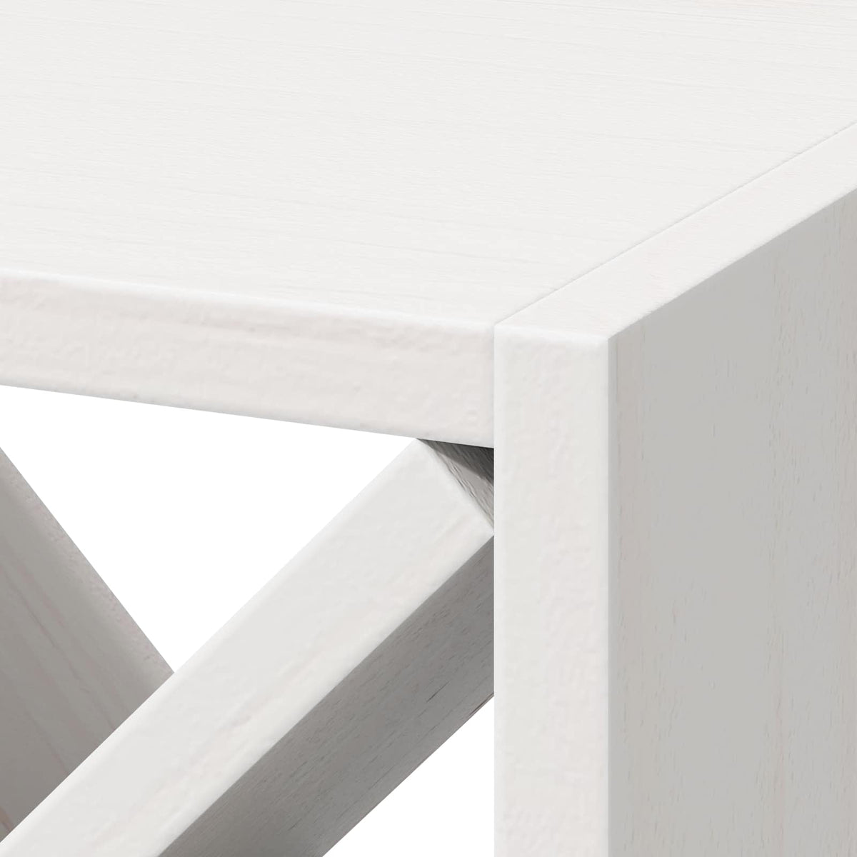 Vinfad 2 stk. Hvid 62 x 25 x 62 cm Massiv fyrretræ