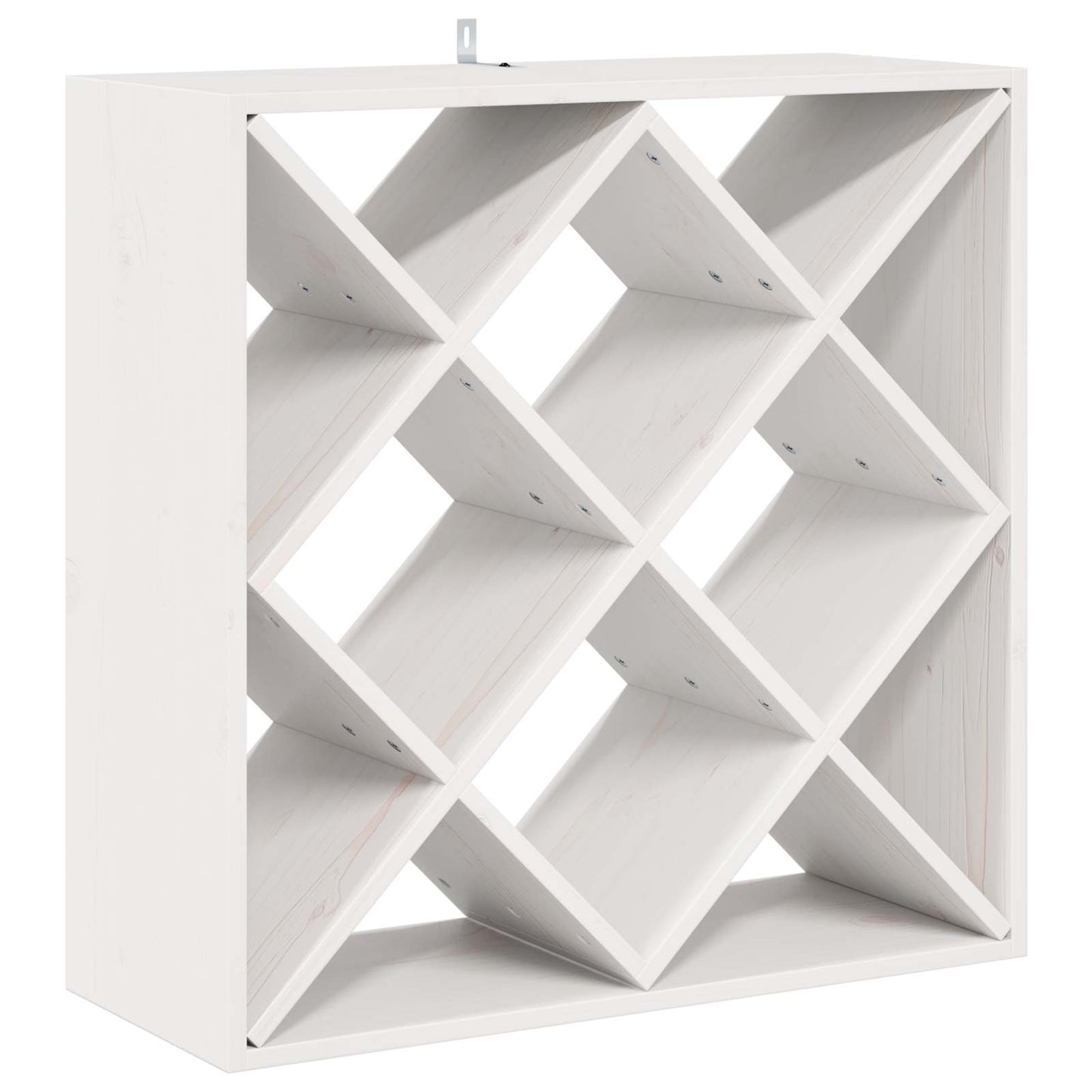 Vinfad 2 stk. Hvid 62 x 25 x 62 cm Massiv fyrretræ