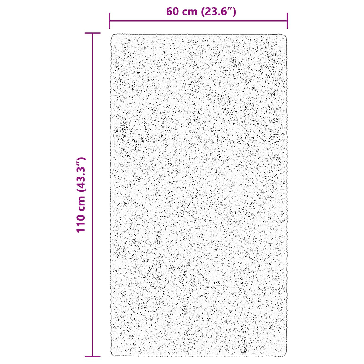 Medium luv blød og vaskbar tæppe HUARTE Brun 60 x 110 cm