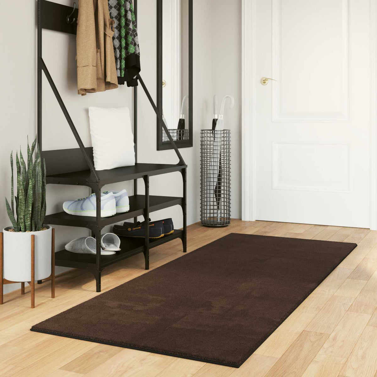 Medium luv blød og vaskbar tæppe HUARTE Brun 200 x 80 cm