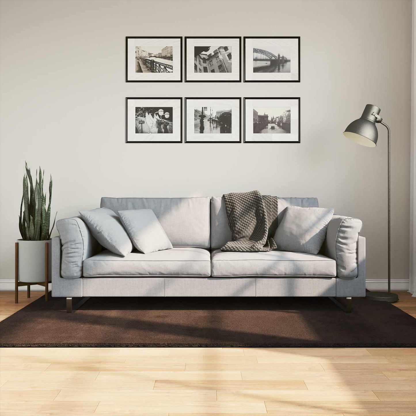 Medium luv blød og vaskbar tæppe HUARTE Brun 170 x 120 cm