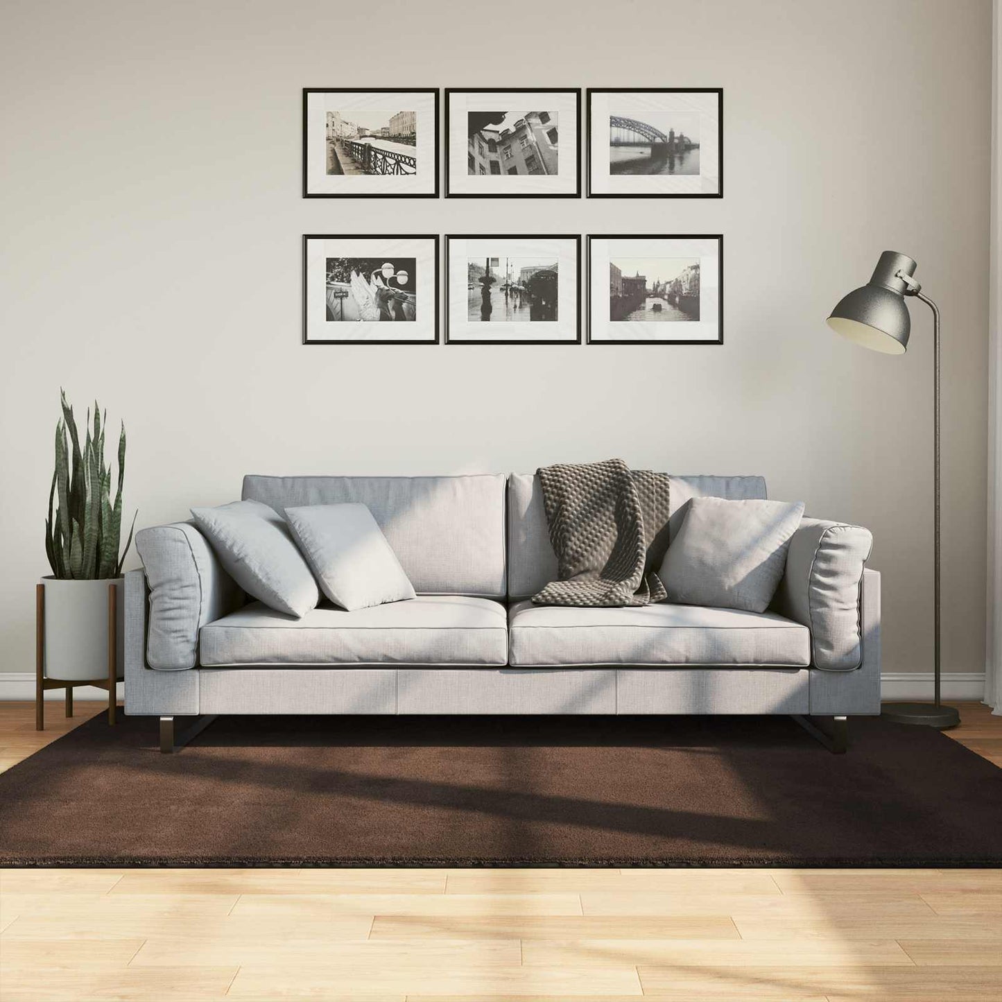 Medium luv blød og vaskbar tæppe HUARTE Brun 200 x 140 cm
