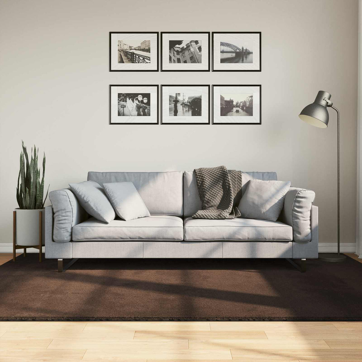 Medium luv blød og vaskbar tæppe HUARTE Brun 230 x 160 cm