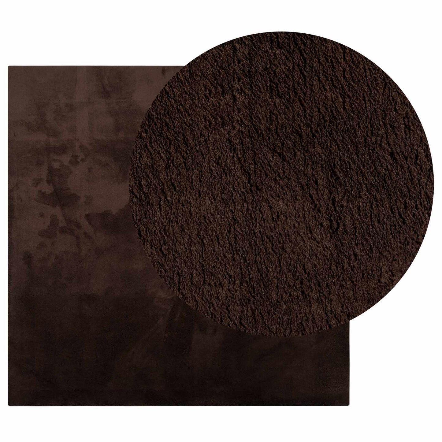 Medium luv blød og vaskbar tæppe HUARTE Brun 240 x 240 cm