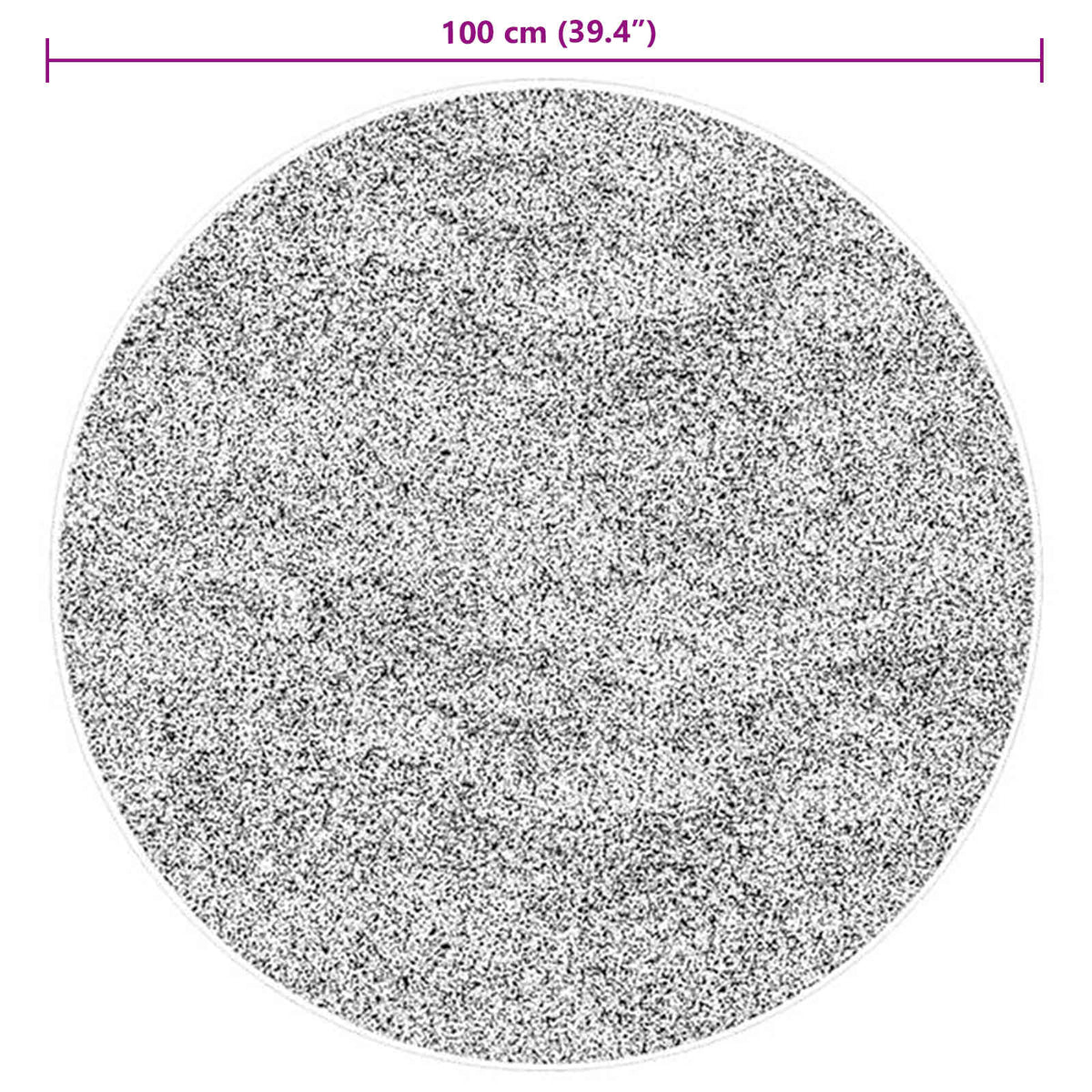 Medium luv blød og vaskbar tæppe HUARTE Brun Ø 100 CM Polyester