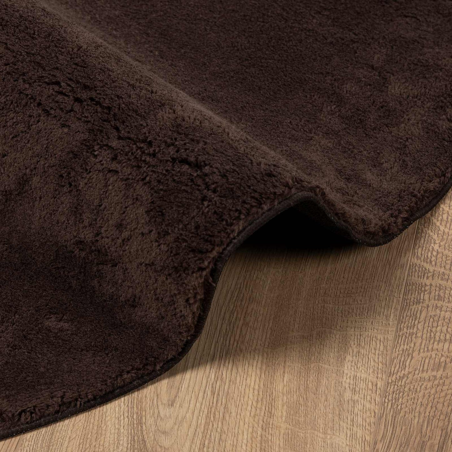 Medium luv blød og vaskbar tæppe HUARTE Brun Ø 160 CM Polyester