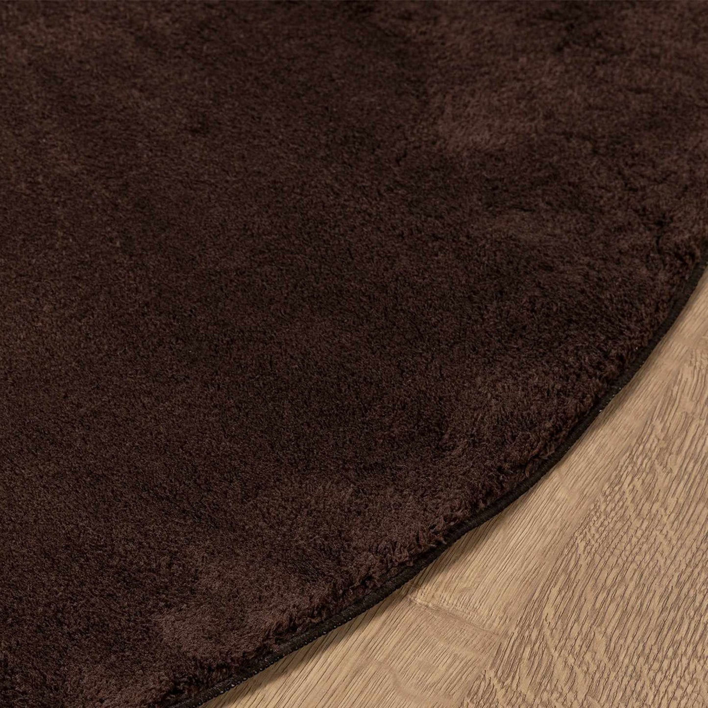 Medium luv blød og vaskbar tæppe HUARTE Brun Ø 160 CM Polyester