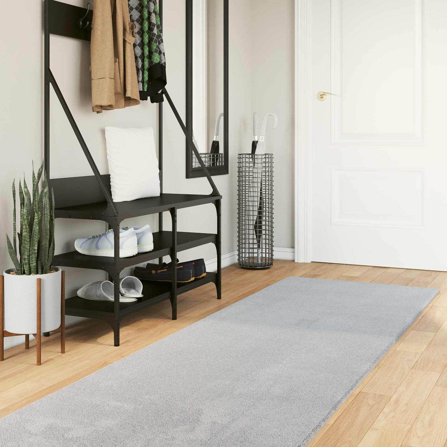 Medium luv blød og vaskbar tæppe HUARTE Grå 750 x 80 cm