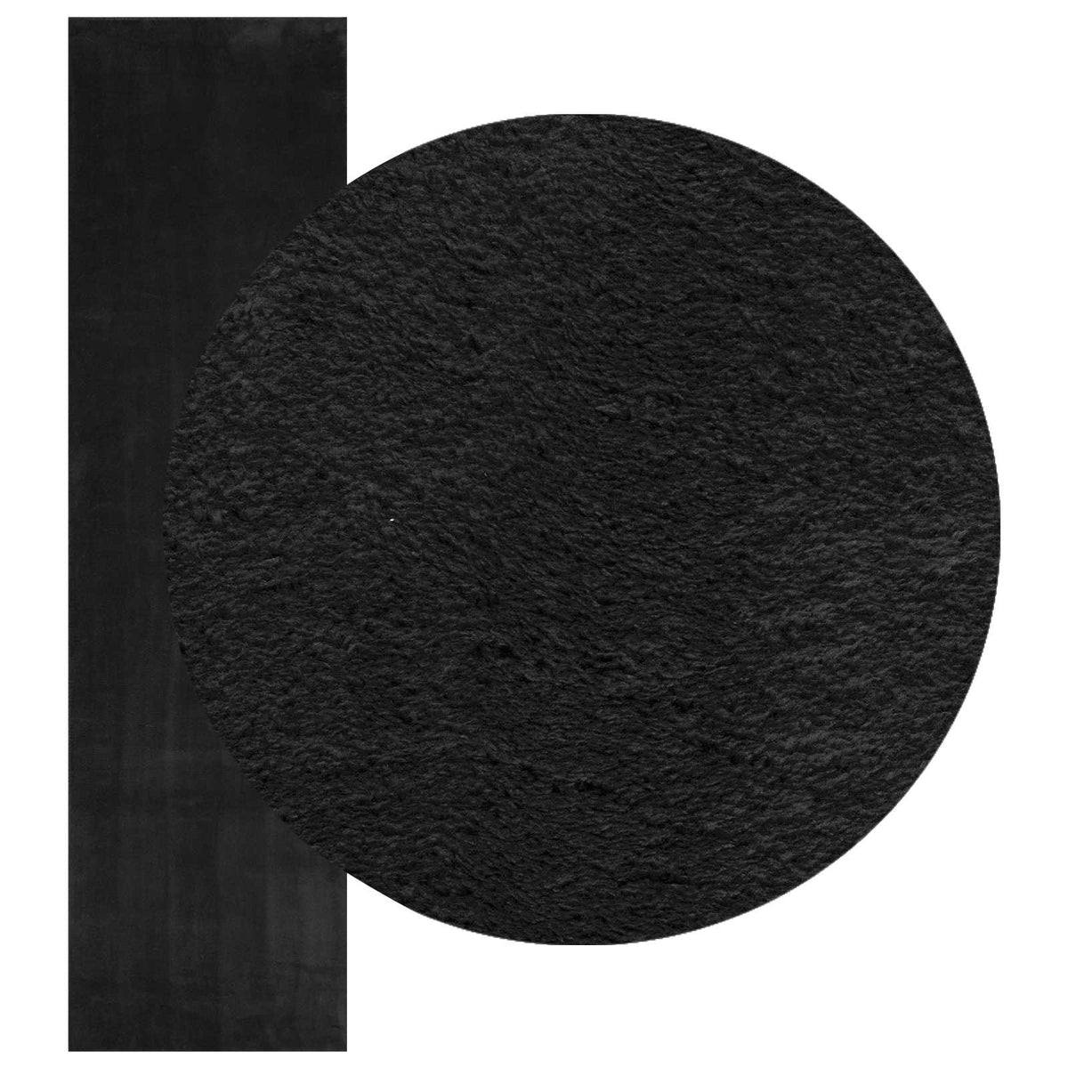 Medium luv blød og vaskbar tæppe HUARTE Sort 750 x 80 cm