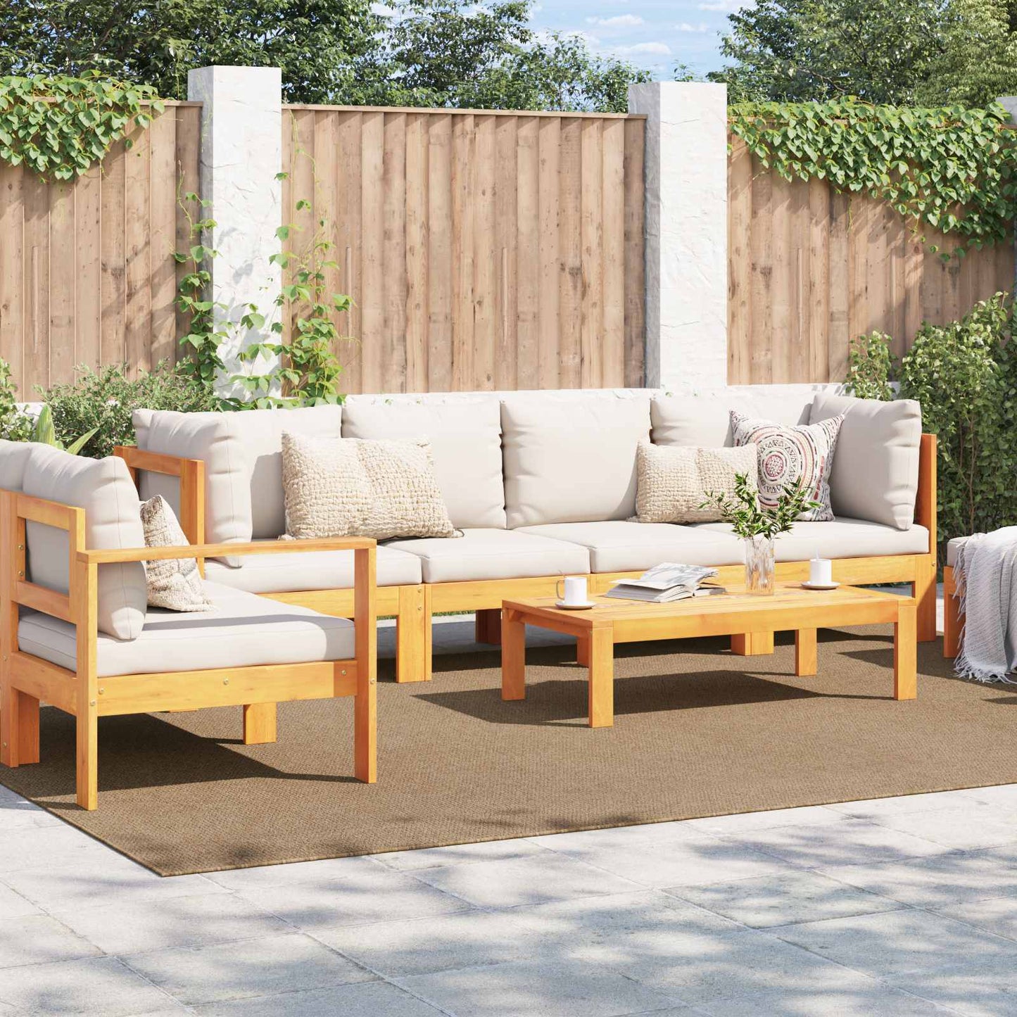 Indendørs og udendørs tæppe AGIRA Naturfarvet 340 x 240 cm