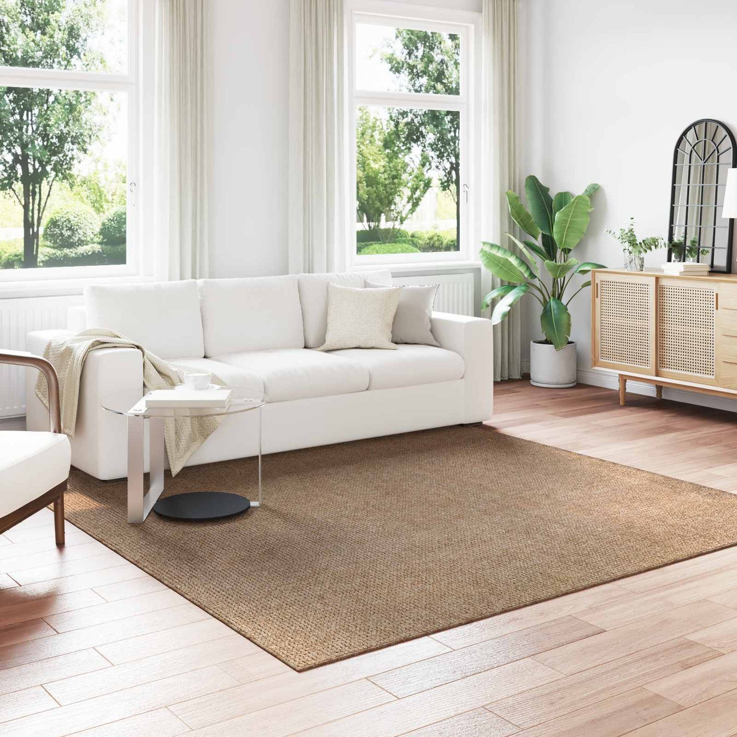 Indendørs og udendørs tæppe AGIRA Naturfarvet 240 x 240 cm