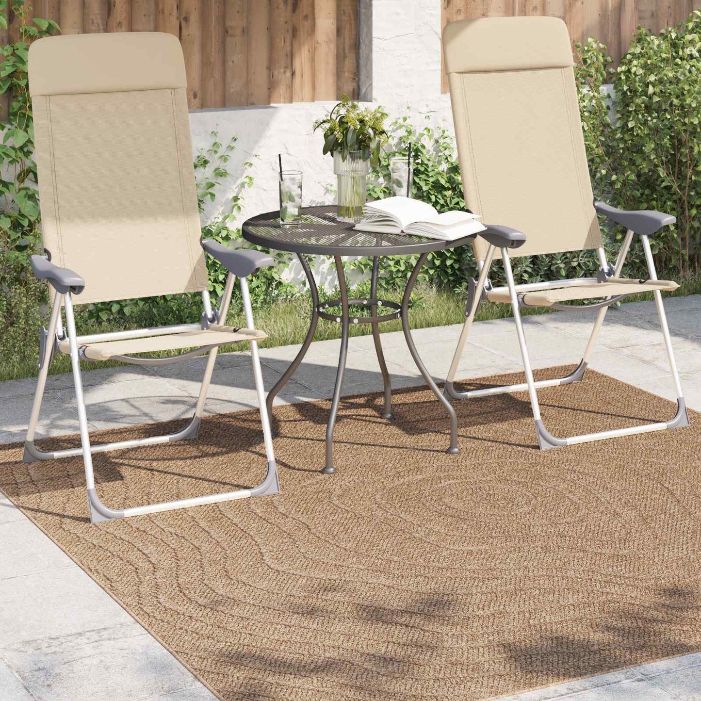 Indendørs og udendørs tæppe AGIRA Naturfarvet 200 x 200 cm