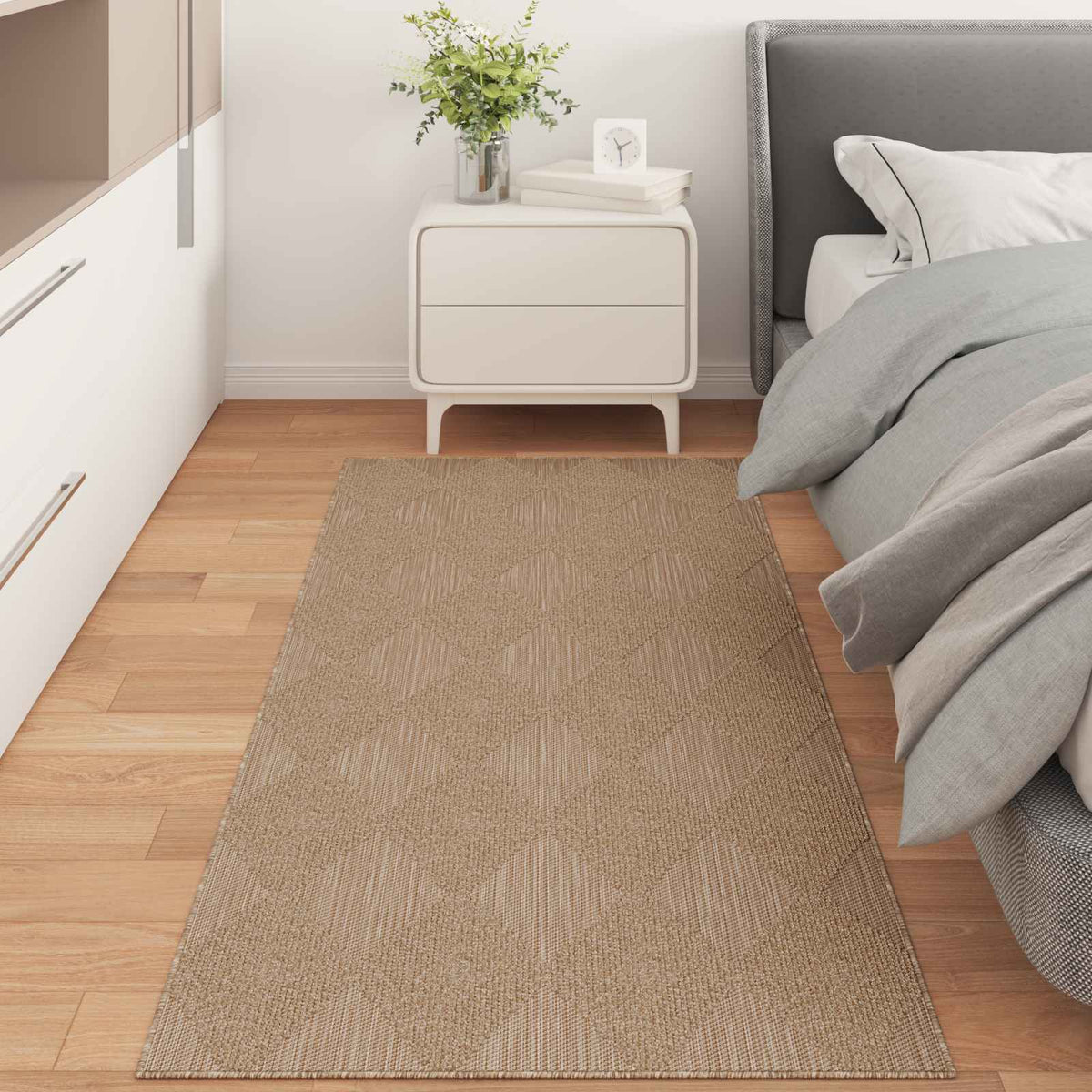 Indendørs og udendørs tæppe AGIRA Naturfarvet 200 x 80 cm