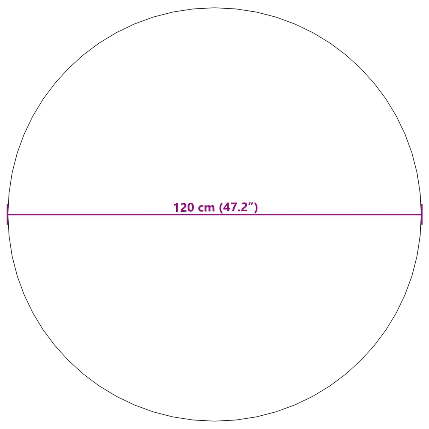 Områdetæpper Rund FARO Creme Ø 120 CM Polyester