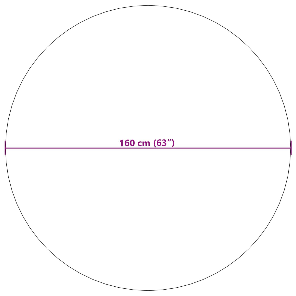Områdetæpper Rund FARO Creme Ø 160 CM Polyester