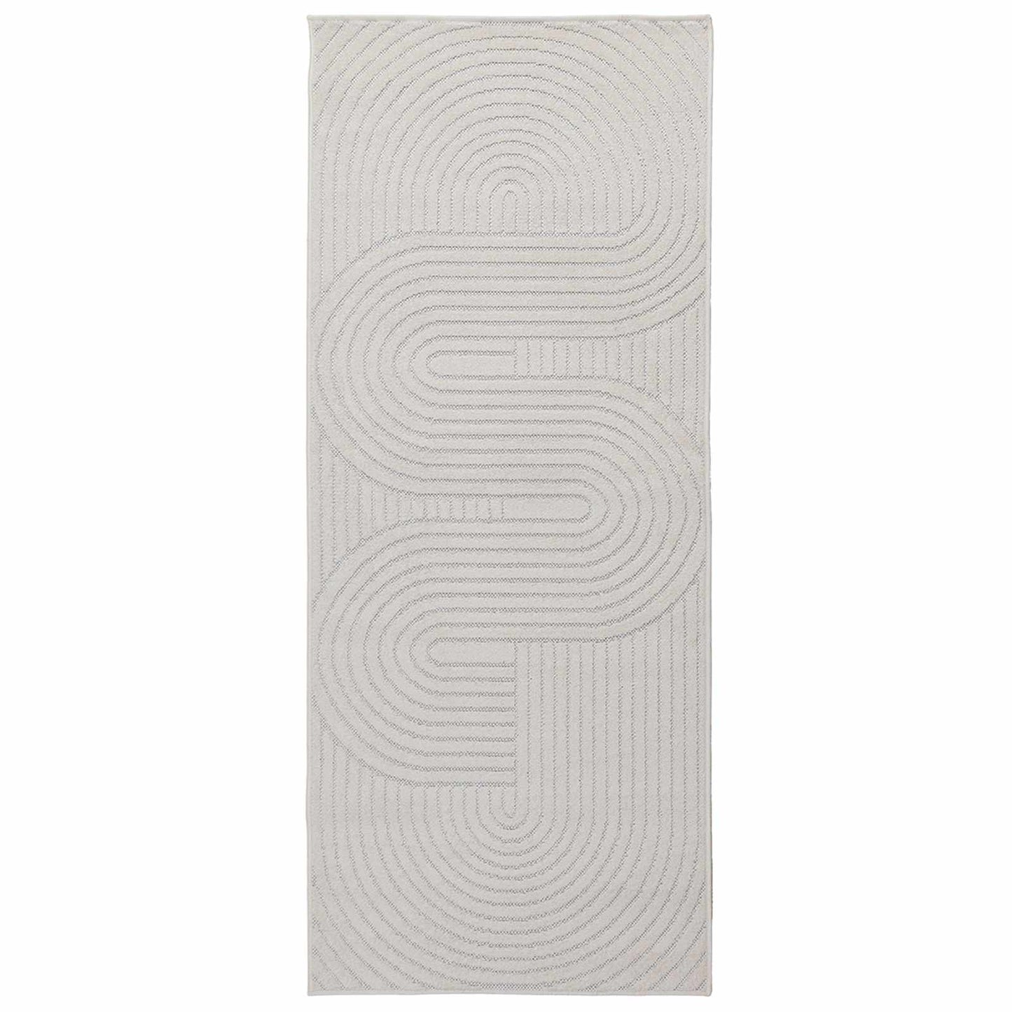 Indendørs og udendørs tæppe PALMERAS Creme 150 x 80 cm