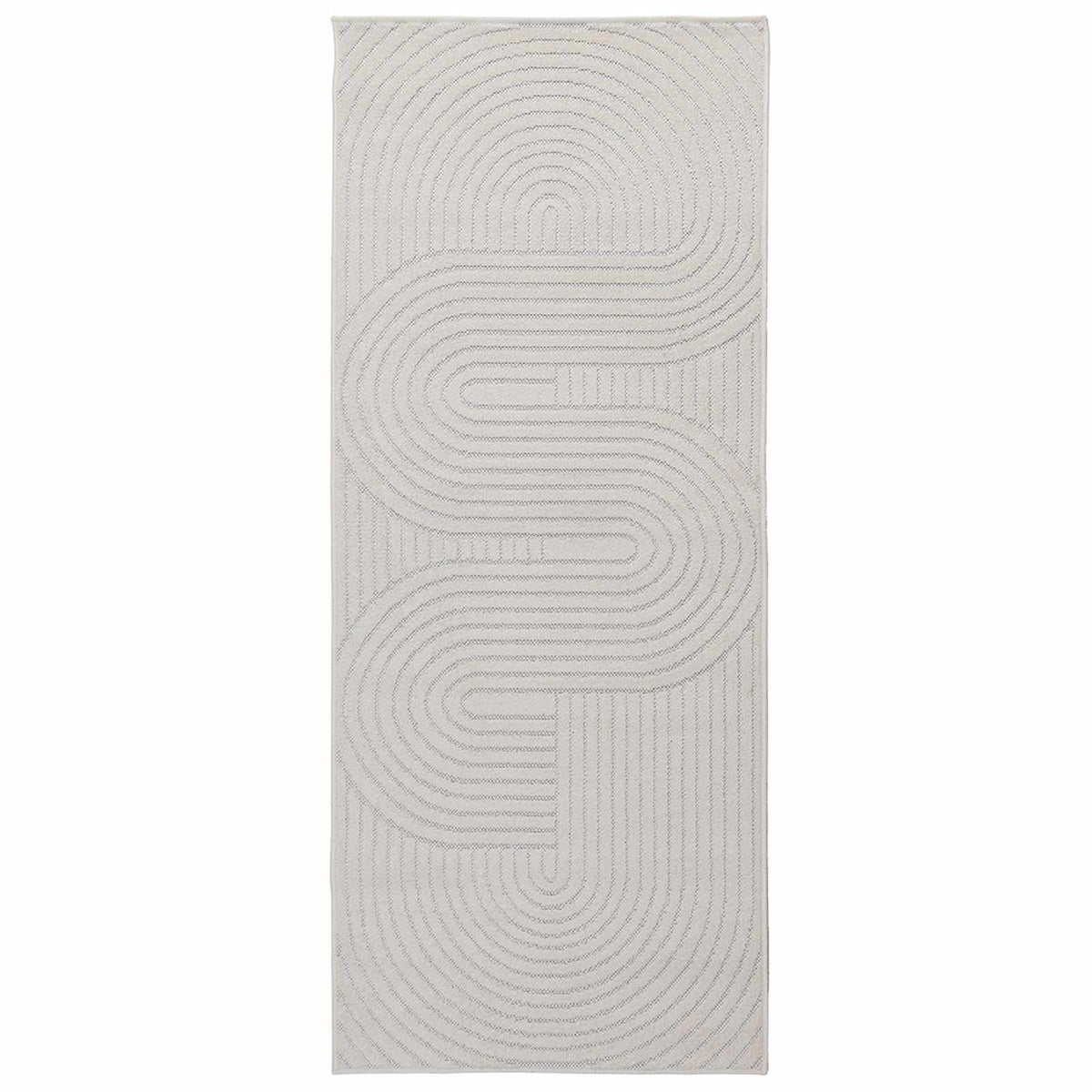Indendørs og udendørs tæppe PALMERAS Creme 200 x 80 cm